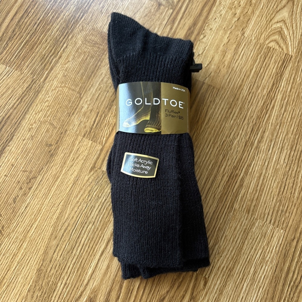 Gold Toe Men's Fluffies 3-Pack Crew Socks 523s